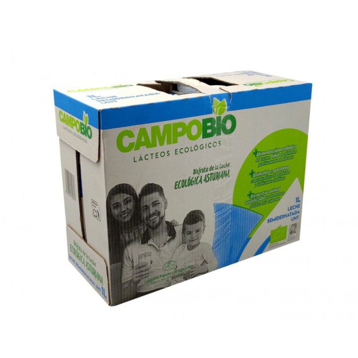 Leche ecológica semidesnatada