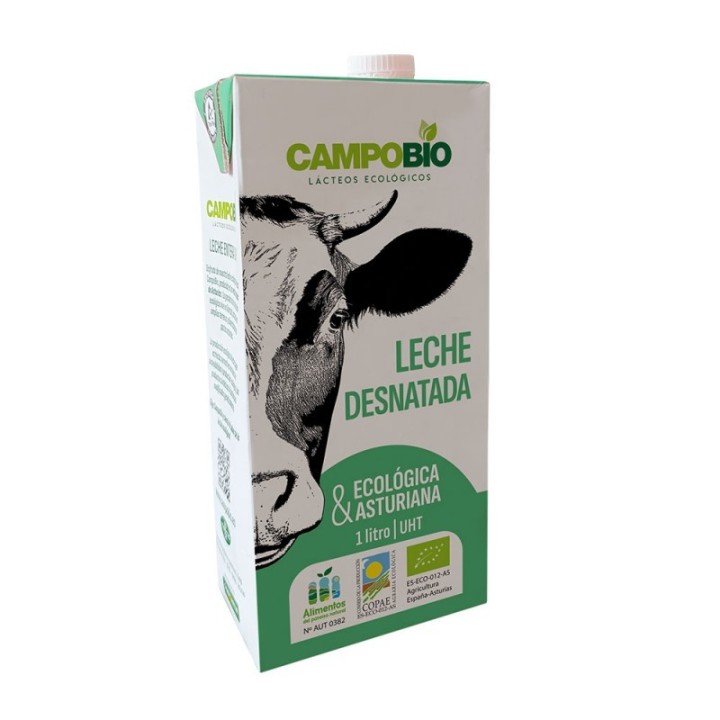 Leche ecológica desnatada